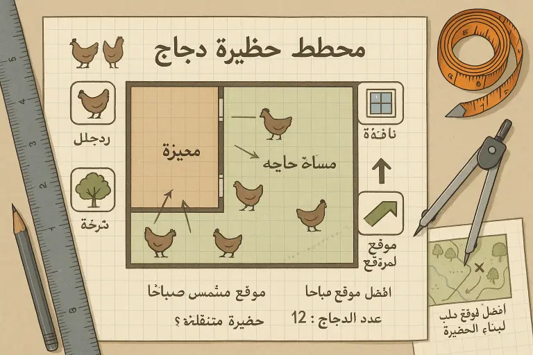 2. التخطيط المسبق: أولى خطوات كيفية بناء حظائر الدجاج