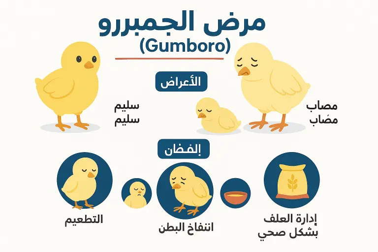 3. مرض الجمبورو (Gumboro)