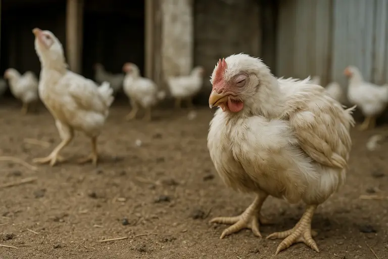 أعراض مرض النيوكاسل عند الدجاج